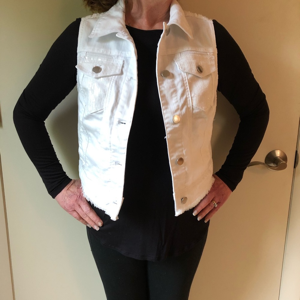 Chico’s white sequin vest